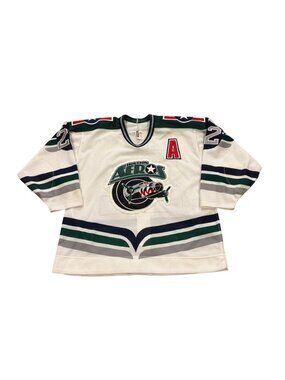 Vintage Bauer Houston Aeros #22 IHL Authentic Hockey Jersey Men's 52 Pro Cut